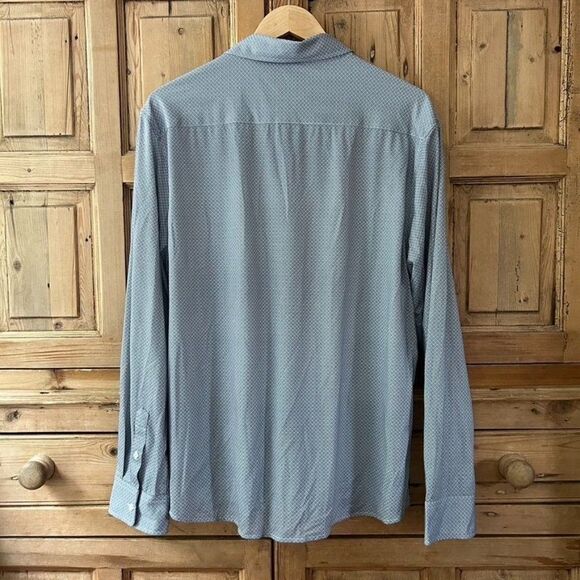 Men's NWT Stitch Note Size XL Button Front Shirt Blue White Athletic Collared‎ - Picture 5 of 8